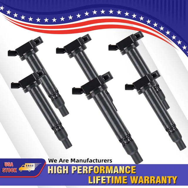 Set of 6 Ignition Coil UF507 For Lexus Gx460 2010-2019 & Toyota Sequoia
