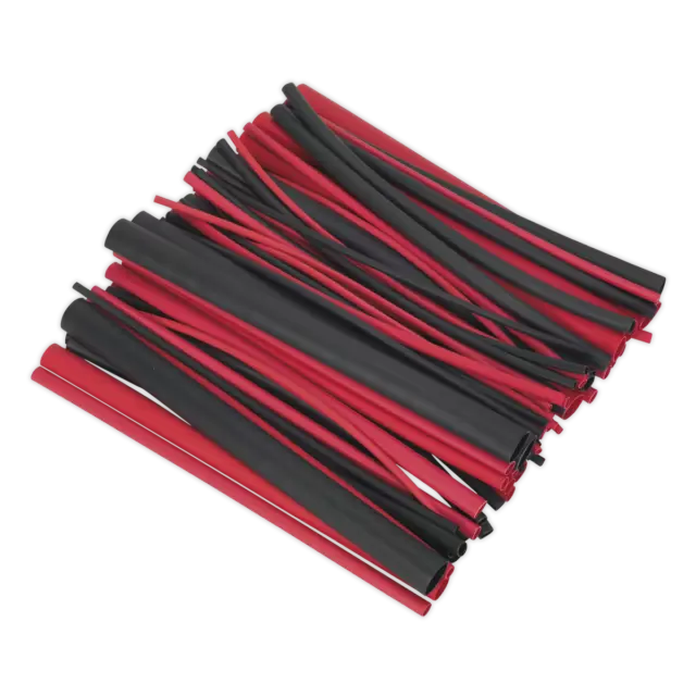 Calor Shrink Tubería Surtido 72pc Negro y Rojo Adhesivo Forrado 200mm HSTAL72BR