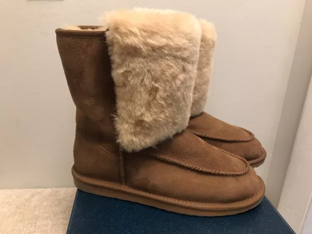 EMU AUSTRALIA Launceston Chestnut Suede Sheepskin Winter  boots  W11555