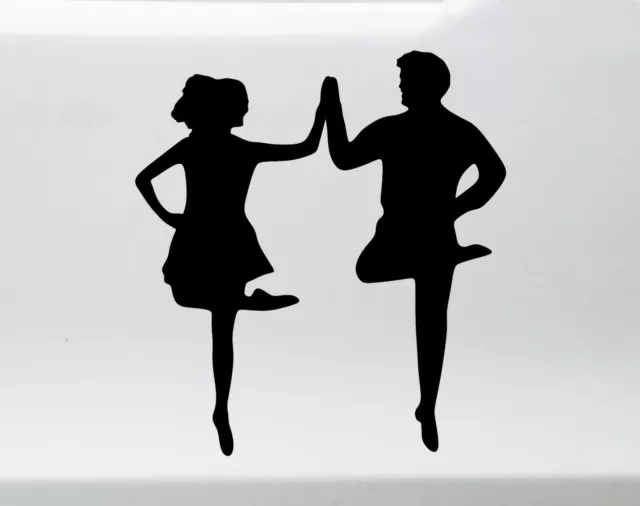 Irish Dancing Couple Vinyl Decal - Step Dancers Ireland Dance - Die Cut Decal