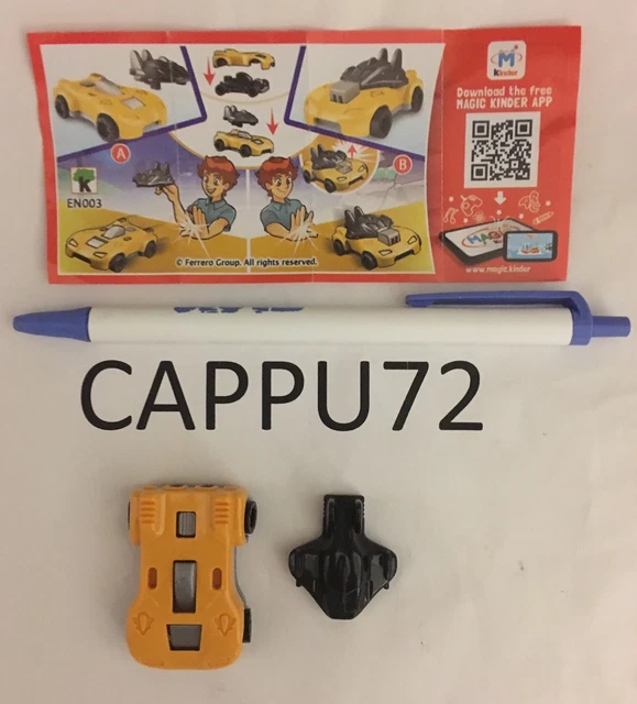 Auto Orange + Bpz EN003 ( Auto Avec Avion ) -kinder Surprise Sindy 2018/2019
