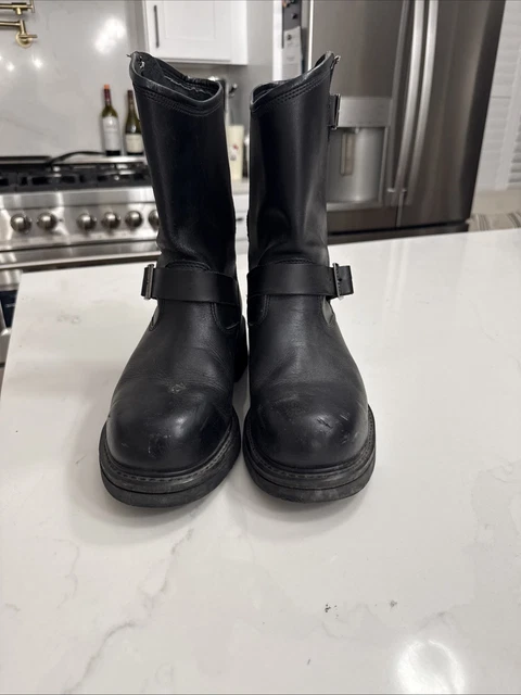 Vintage Herman Survivors Engineer Biker Boots Men 7.5/8 Black Leather Steel Toe Herman Survivors Men main image 3
