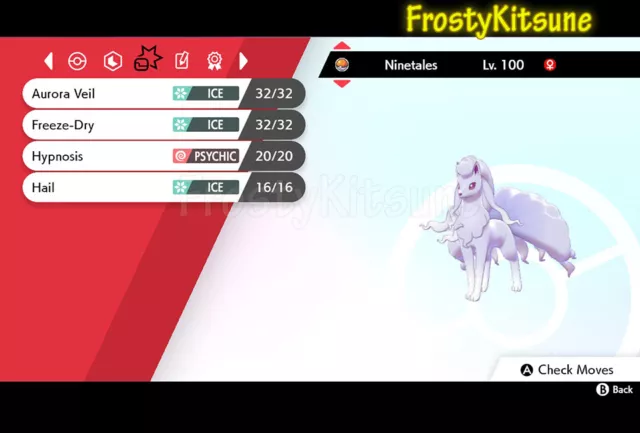 Shiny Alolan Ninetales / Pokemon Let's Go / 6IV Pokemon / Shiny Pokemon