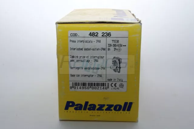 482 236 PALAZZOLI Prise Interverrouillée IP 44 Nouvelle Stock En Italie