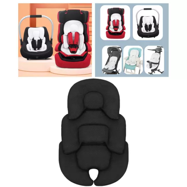 Black Stroller Car Seat Insert Cushion Infant Baby Support Pad Liner Soft