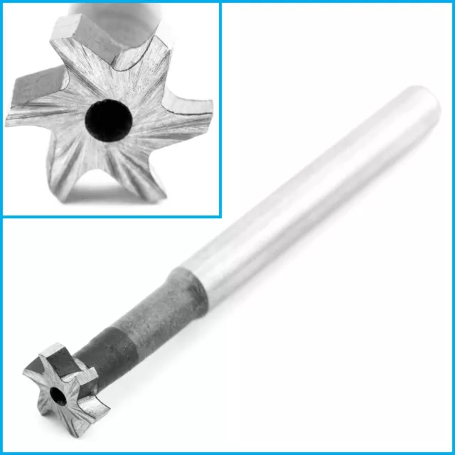 10mm x 2.5mm HSS 6 Flute T-Slot Milling Cutter Mill End Metalworking Drilling