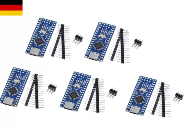 5 Stück Arduino Nano V3.0 Atmega328PB Board  16MHz CH340 USB-C Chip Evaluierungs