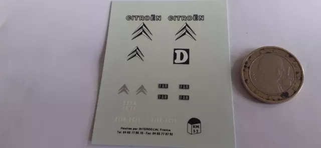 decals décalcomanie Citroën dépannage     1/43