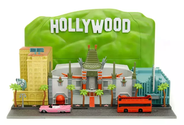 HOLLYWOOD 100" PASEO DE LA FAMA DIORAMA Nano 1/87 NUEVO Jada 34807