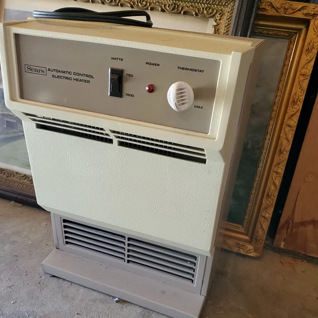 VINTAGE SEARS TWO Heat FanForced Electric Convection Heater Tested 44