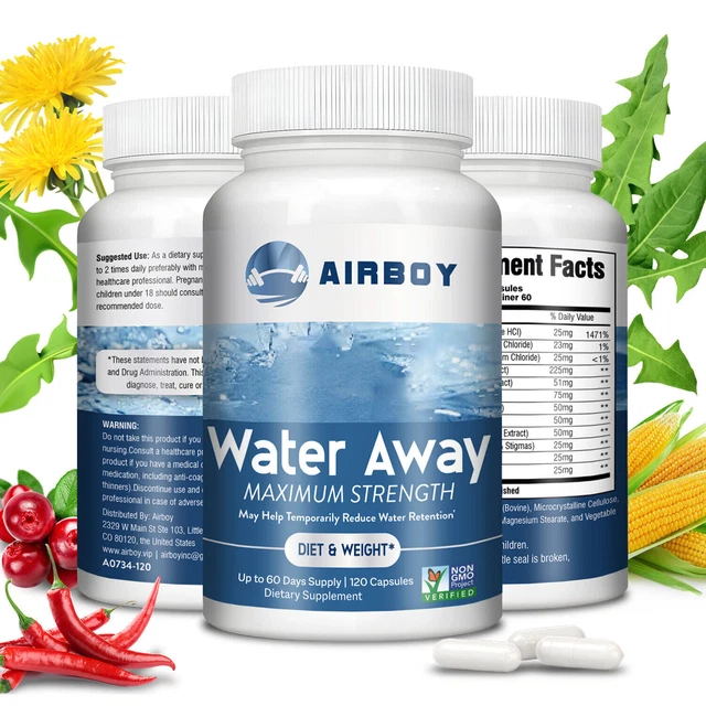 WATER AWAY For Fast Bloating & Swelling Relief, Weight Loss, Detox