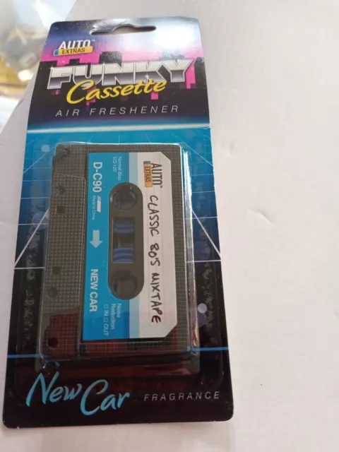 Auto Extras Funky Cassette Air Freshner, New In Original Sealed Packaging