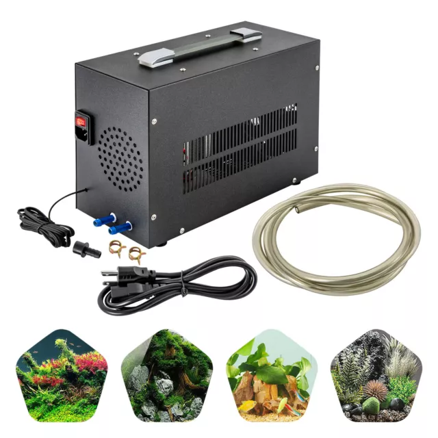 Máquina de enfriamiento de agua para acuario 60 L enfriador en línea peces camarones tanque enfriador nuevo