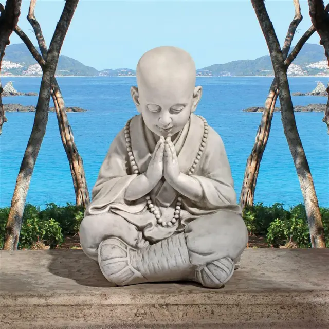 Little Young Child Buddha Inner Peace Namaste Prayer Meditation Mala Sculpture