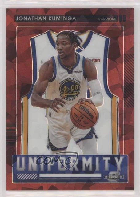 2021-22 Panini Contenders Optic Red Cracked Ice Prizm Jonathan Kuminga Rookie RC