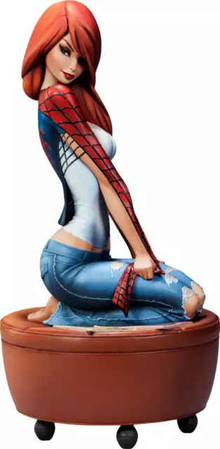 Sideshow Mary Jane Comiquette J Scott Campbell Estatua Spider-Man Bust Maqueta