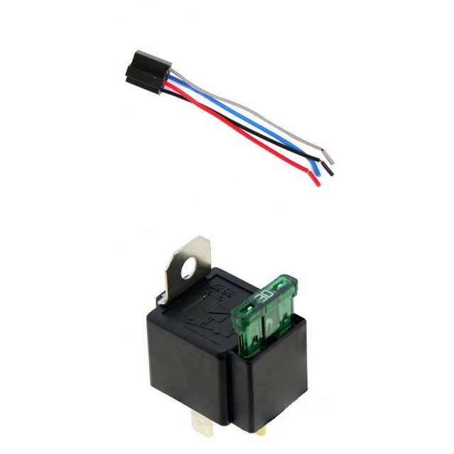 E Support 12V 30A Relais - 4-Polig Mit Sicherung Für Auto & LKW