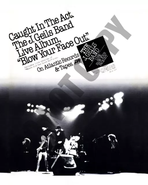 J.Geils Band Live Album Blow Your Face Out Album Concert Cobo Hall Ad 8x10 Photo