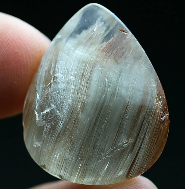 30.6Ct 100% Natural Clear White Rutile Crystal Quartz Pendant Polished