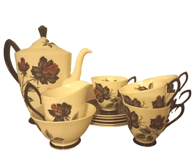 Royal Albert Masquerade 13 pieces Coffee, Tea Pot Set New