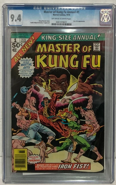Marvel Comics Master of Kung Fu Annual #1 - CGC 9.4 OW/WP -