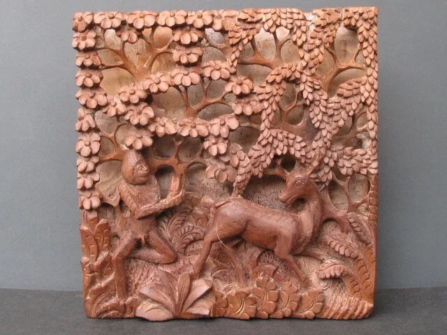 Panneau en Bois sculpté, Bali Indonésie
