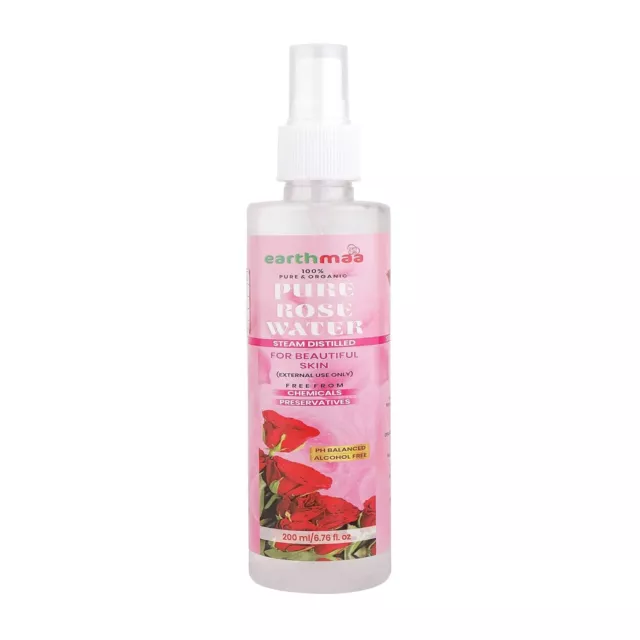 Earthmaa Rose Water Spray for Face Organic & Natural Chemical-Free Pure Face Mis