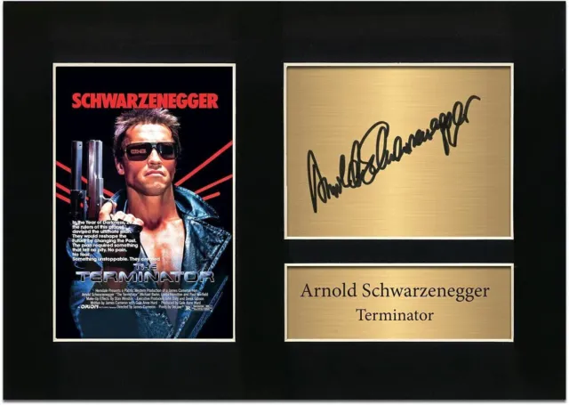 Arnold Schwarzenegger The Terminator A4 Signed Limited Edition Poster Print