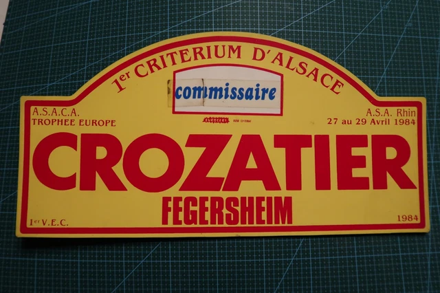 Number plate - Criterium Alpin BEHRA - Championnat d'Europe - Catawiki