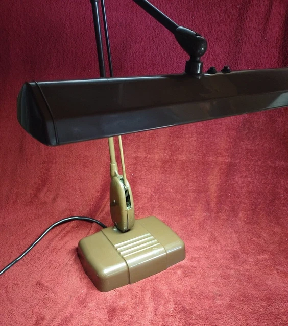 Vintage  Dazor Industrial Floating Fixture Drafting Desk Lamp Brown please read