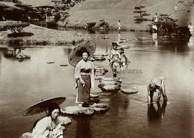 Japan Kumamoto Suizenji Garten c1900 Foto Underwood Stereo Vintage P78L9n