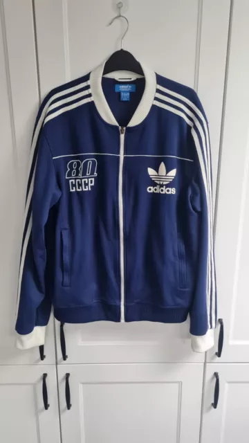 Adidas Originals 80 CCCP USSR mens Navy Blue Track Tracksuit Top Jacket size L