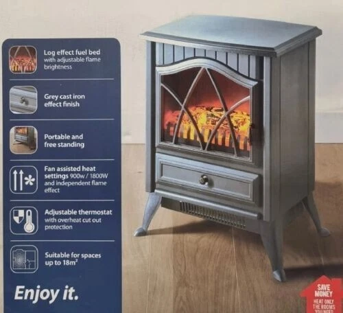 BLAUPUNKT ELECTRIC FIREPLACE Suite. Fire and Surround. 1800w Adjustable  Heater £90.00 - PicClick UK