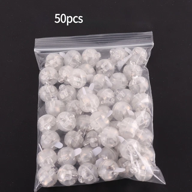 50x Bola Led Globo Luz Mini Flash Lámparas Para Linterna Navidad Boda Decoración