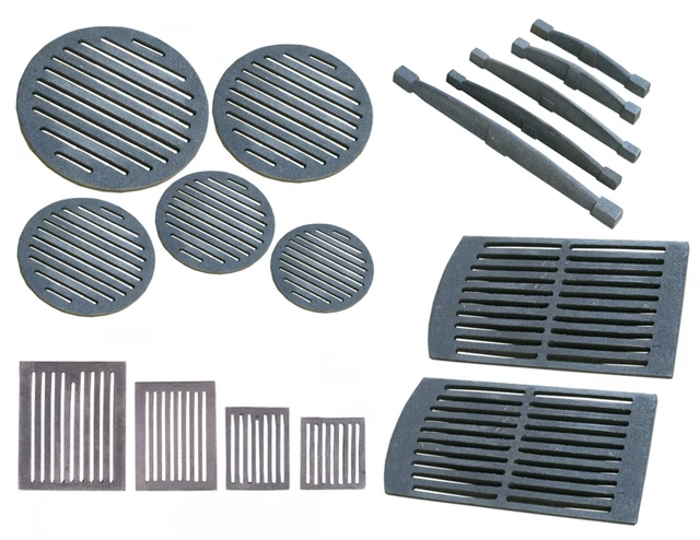 SEZAM Gussrost 33x19 Cm - Robuster Kaminrost Für Kaminöfen