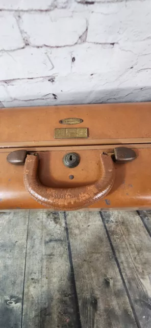 Vintage Shwayder Bros Samsonite Luggage 15x13.5x8" Train Case Suitcase - No Key 3