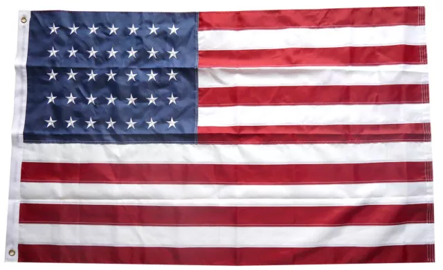 3x5 Embroidered USA American 35 Star Linear Nylon Flag 3'x5' Stars Civil War