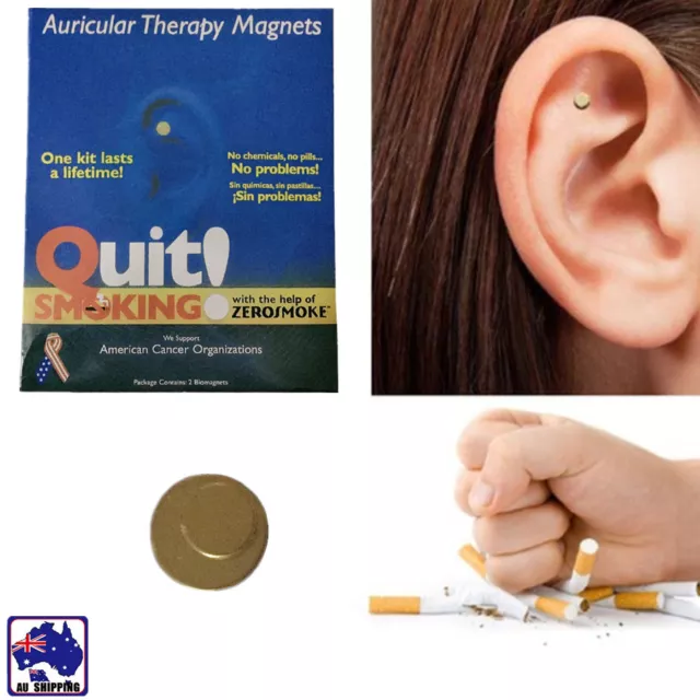 Ear Smoking Magnet Quit Acupressure Magnetic Stop Smoke Cigarettes Anti Therapy