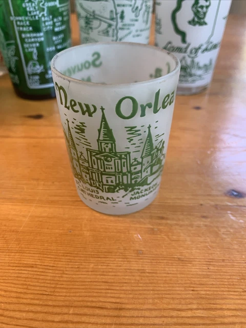 New Orleans Shot Glass Souvenir Scenes St Louis Cathedral Jackson Vintage Free New Orleans Shot Glass Souvenir Scenes St Louis Cathedral Jackson Vintage Free
