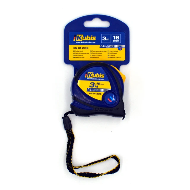 Nastro di misura 16 mm x 3 metri magnetico con clip da cintura metro a rullo misura nastro nastro di misurazione