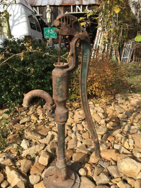 ANTIQUE CAST IRON Farm House Hand Crank Water Pump Myers Pat Jan 16 1912 405.00 PicClick