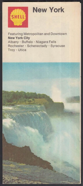 Citgo Gasoline Road Map New York State 1971