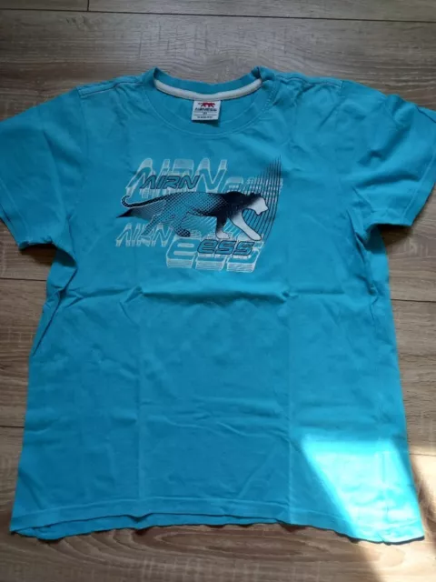 Tee-shirt manches courtes bleu marque Airness taille 14 ans