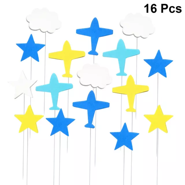 16 Pcs Cardstock Topper Cake Decorating Supplies Bread Ornament Hat