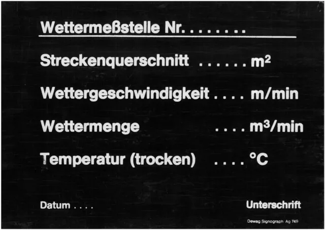 Dewag Signograph Ag 749 "Wettermeßstelle" / Grube "Hühn" Trusetal DDR