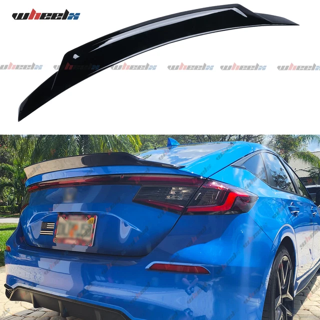 Yofer V3 Gloss Black HighKick Trunk Spoiler – For 2022-2025 Honda Civic Hatchback FL1 FL2 – Self-Adhesive – No Drilling