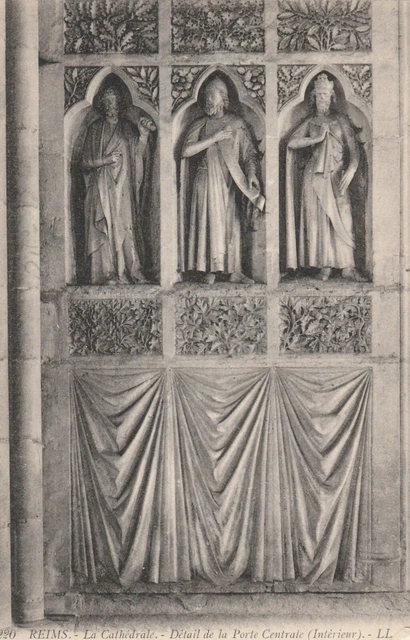 CPA 51 REIMS La Cathédrale Détail de la porte Centrale (Intérieur)
