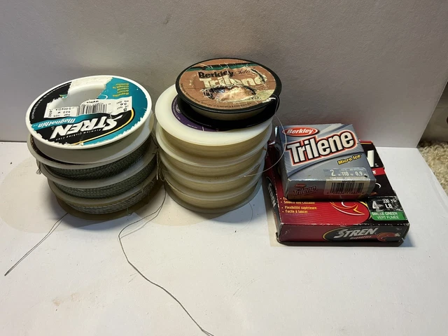 Lot of 11 Spools of Fishing Line Different Brands