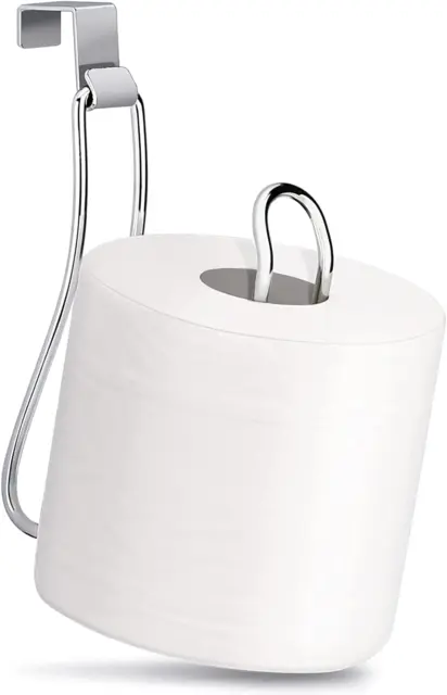 Over the Tank Toilet Paper Roll Holder, Bathroom Toilet Paper Holder-Chrome