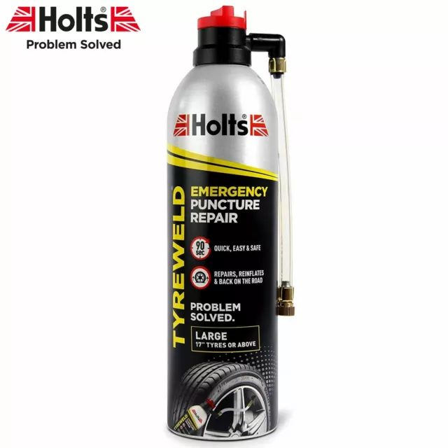 Holts Tyreweld Tyre Weld Emergency Puncture Repair Seals Inflates Large 17"+